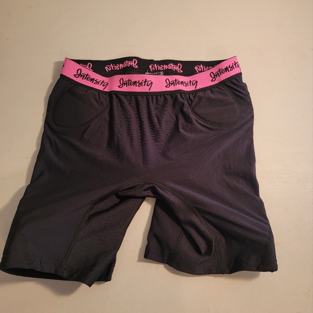 Intensity Black & Pink Padded Softball Shorts Size Medium